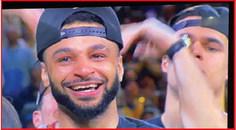 An emotional Jamal Murray celebrates the Nuggets’ championship victory having made a remarkable comeback from injury returning this season from an ACL injury.