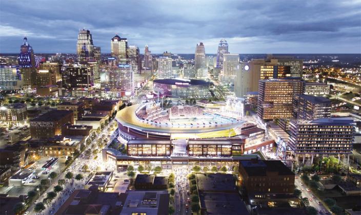 rendering of the Royals proposed new stadium. courtesy photo/the KC Royals.
