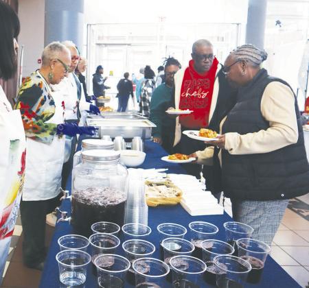 Guests at The Community Breakfast Buffet enjoyed pastries, an oatmeal bar, egg casserole, and turkey sausage, all prepared by The Prospect KC Executive Director Shanita McAfee-Bryant and her Culinary Futures students. Photo/ The Prospect KC