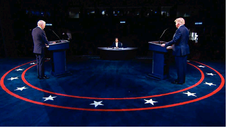 BIDEN TRUMP  IN LAST TELEVISED DEBATE