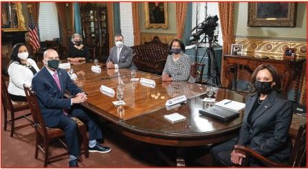 REP. CLEAVER, OTHER CBC MEMBERS MEET AT WHITE HOUSE WITH V.P. HARRIS—U.S