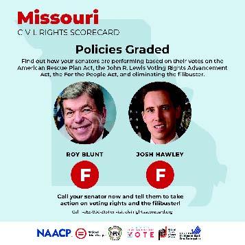Missouri, Kansas Senators Graded “F” by Civil Rights Groups