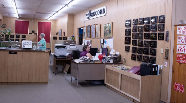 The Society of Professional Journalists offered $20,000 to legal defense of the Marion County Record, which was raided by local law enforcement Friday based on allegations the newspaper engaged in identity theft to secure information about a local merchant's drunken driving conviction. The newspaper says the information was legally obtained and the police search was illegal. (Sam Bailey/Kansas Reflector)