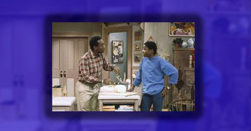 Bill Crosby and Malcolm-Jamal Warner on The Cosby Show