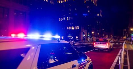 Police Car In The City