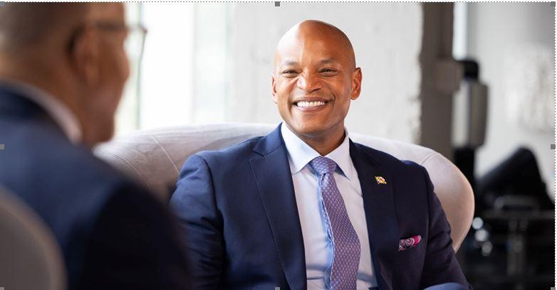 Dr. Benjamin F. Chavis Jr. (left) interviews Wes Moore, Governor of Maryland. Photo courtesy Events DC.