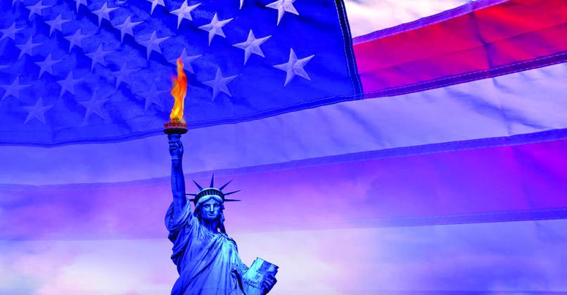 Conceptual Statue of Liberty in New York