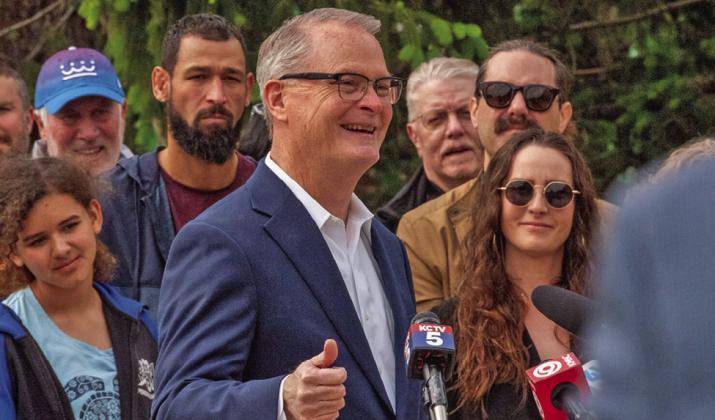 Adam Hamilton, who serves as senior pastor of a United Methodist Church in Johnson County, raised more than $1 million since announcing his bid for the U.S. Senate on April 30. Eight other Democrats are declared candidates for U.S. Senate in addition to incumbent U.S. Sen. Roger Marshall, R-Kansas (Photo by Anna Kaminski/Kansas Refl ector)