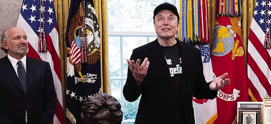 President Donald Trump participates in a press conference with departing DOGE adviser Elon Musk, Friday, May 30, 2025, in the Oval Office. ( Official White House Photo by Molly Riley) (Wikimedia Commons / Photo by The White House)