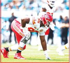 #95 Chris Jones (above) and the K.C. Chiefs’ defensive line are credited with the team's victory last Sunday against the Jaguars. QB Patrick Mahomes said he and the team’s offensive line made several mistakes that they will clean up for Sunday’s game against the Bears at Arrowhead. Gametime is at 3:25 p.m. GO CHIEFS!
