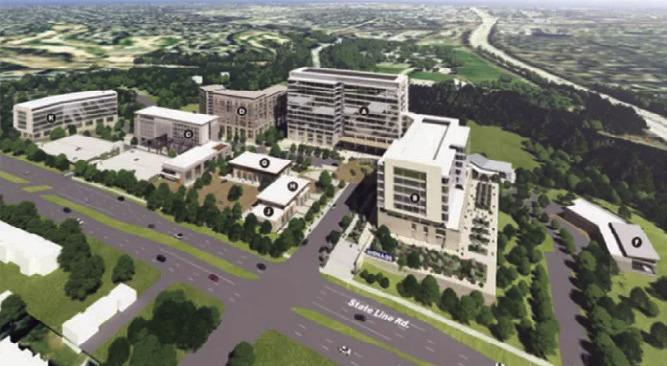 A design rendering of the proposed Hallbrook North project. ( Image via City of Leawood documents Johnson County Post)