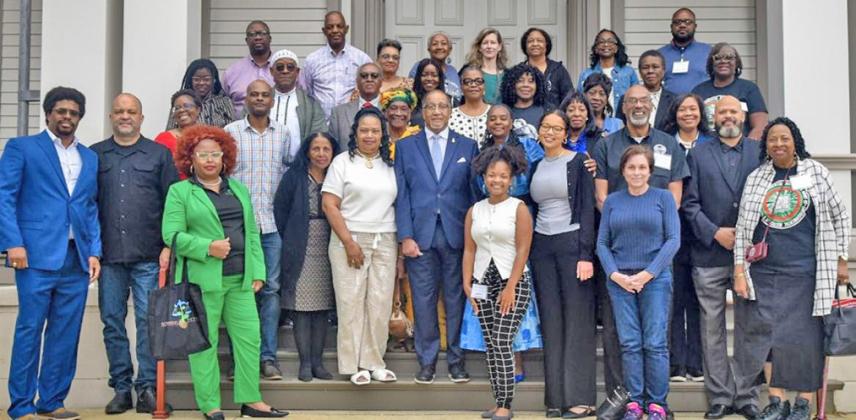 Dr. Ben Chavis, center, honored during the Mississippi Statewide Environmental Justice Climate Change Summit 2025