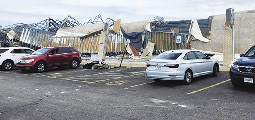 Several storefronts were ripped from retail businesses, and buildings sustained major structural damage in the Urban League Plaza just east of the Urban League of Metropolitan St. Louis headquarters at 1408 N. Kingshighway. Courtesy photo/St. Louis American/Alvin A. Reid