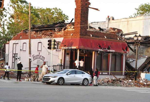 Harlem Tap Room was among many ot the businesses hit by the tornado. photo/St. Louis American