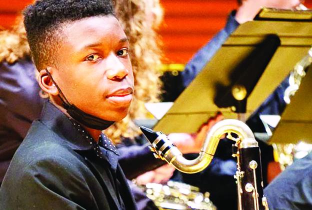 (Above), Ralph Yarl, 16, is an honor student at Staley High School in Kansas City where he also excels in music and is loved by his classmates and teachers. He is currently at home recovering from gunshot wounds he suffered last Thursday, April 13 when he rang the doorbell at the wrong house and was shot twice by homeowner Andrew Lester, 84, a white man who on Monday was charged with two felony counts in the incident. photo/Lee Merritt/Reuters