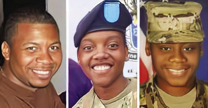Sgt. William Jerome Rivers, 46, of Carrollton, Georgia; Spc. Breonna Alexsondria Moffett, 23, of Savannah, Georgia; and Spc. Kennedy Ladon Sanders, 24, of Waycross, Georgia.