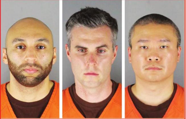 From left: former Minneapolis police officers J. Alexander Kueng, Thomas Lane and Tou Thao. Photo provided by the Hennepin County Sheriff’s Office in Minnesota on June 3, 2020.