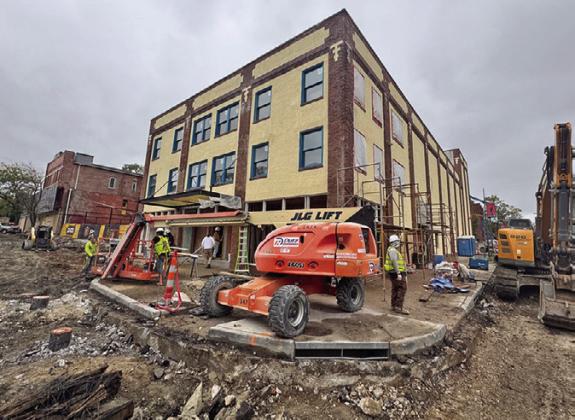 Above, renovation photos of the historic Boone Theater in the 18th &amp;amp; Vine District in Kansas City, Mo. (Photos/Parson + Associates)