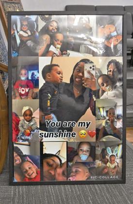 A family photo collage shows 1-year-old Kohen Wiley with relatives and loved ones. Kohen was killed June 14 during an encounter involving law enforcement in Senatobia, Mississippi, prompting calls from his family for transparency and justice. (Gary S. Whitlock/ Tri-State Defender)