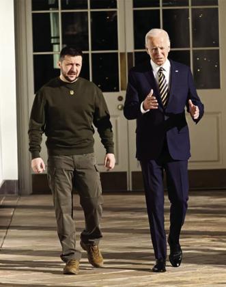 HISTORIC MEETING— Dec. 21, 2022: U.S. President Joe Biden on Wednesday meets with Ukraine’s Volodymyr Zelenskyy in the White House as the U.S. announces $1.85 billion aid to Ukraine as it continues to defend its country during the Russian invasion that has gone on for more than 300 days now. Earlier this month, TIME Magazine named Zelenskyy its “Person of the Year” for 2022. Photo/ BRENDAN SMIALOWSKI/AFP Via Getty Images