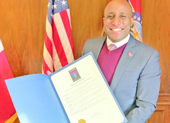 In 2021, KCMO Mayor Quinton Lucas presented a proclamation honoring Cynthia Newsome on 41 years in the radio and television news profession. (Courtesy photo/KSHB 41)