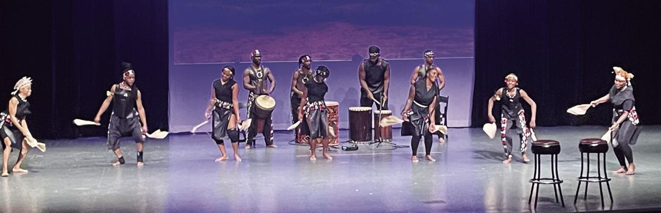 Drummers and dancers from the Esoke Cultural Arts Center.