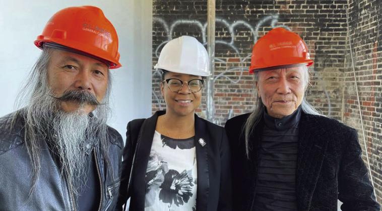 INSPECTION OF FINAL STAGES OF NEW URBAN CORE ARTS CENTER CONSTRUCTION