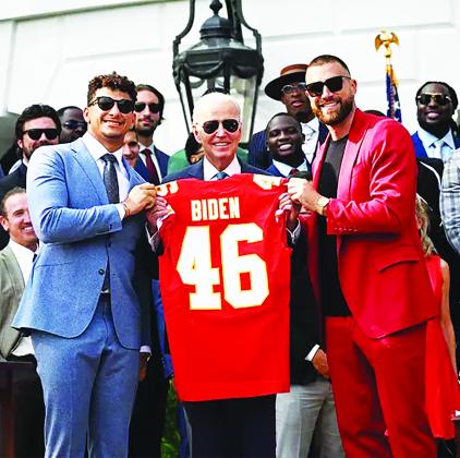 PRESIDENT BIDEN WELCOMES NFL SUPER BOWL LVII CHAMPS TO WHITE HOUSE