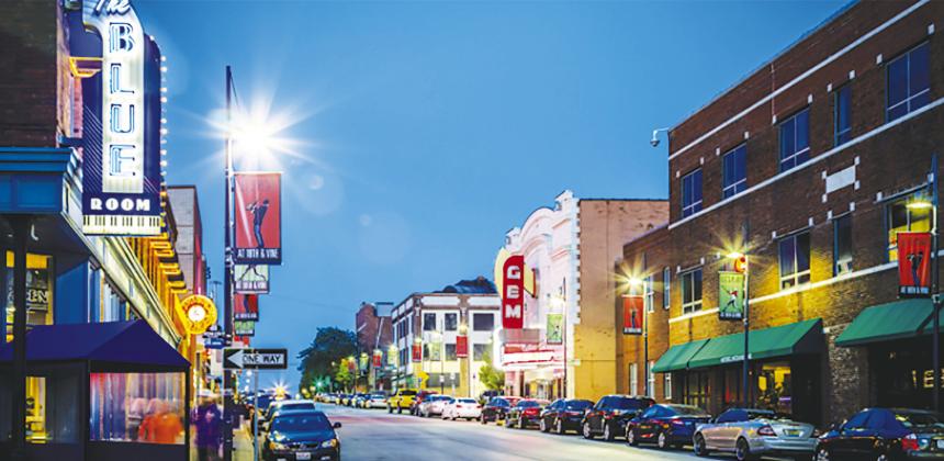 Businesses line the streets in the Historic 18th &amp;amp; Vine District. courtesy photo