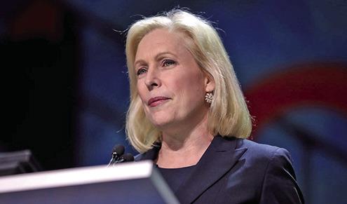 U.S. Sen. Kirsten Gillibrand speaks at the 2019 California Democratic Party Convention in San Francisco. Gillibrand, a New York Democrat, chairs the party’s Senate campaign committee. (Photo by Gage Skidmore)