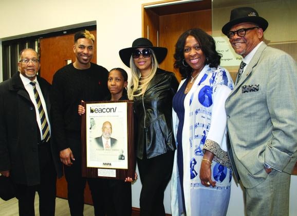 The New York Beacon Enshrinement award presented