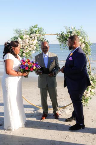 Antwan Daniels and Melissa Robinson celebrate their union