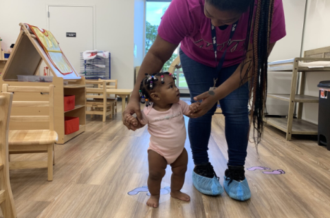 Sanmariea Mills and daughter Lay-Ahnah Watson at Kate’s Korner in Durham. Photo by Katie Dukes, EducationNC