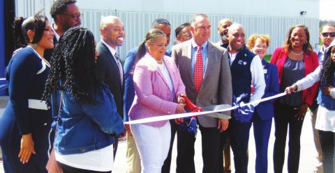 RIBBON-CUTTING MARKS OPENING OF NEW BOYS & GIRLS CLUB UNIT