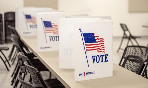 A polling location in Jefferson City (Annelise Hanshaw/Missouri Independent)
