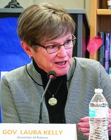 Gov. Laura Kelly overruled several bills during a second round of vetoes before the Legislature returns in April. (Sherman Smith/ Kansas Reflector)