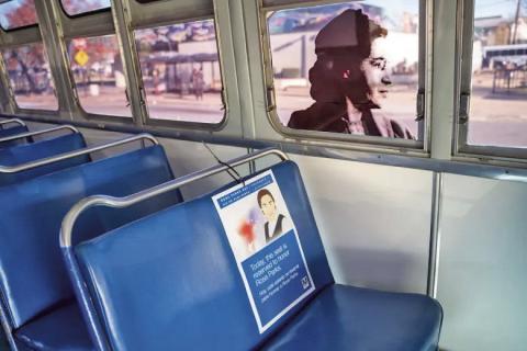 The Washington Metropolitan Area Transit Authority celebrates Rosa Parks Day in December 2022 by reserving a seat for the civil rights icon on each of its buses. (Ja’Mon Jackson/The Washington Informer)