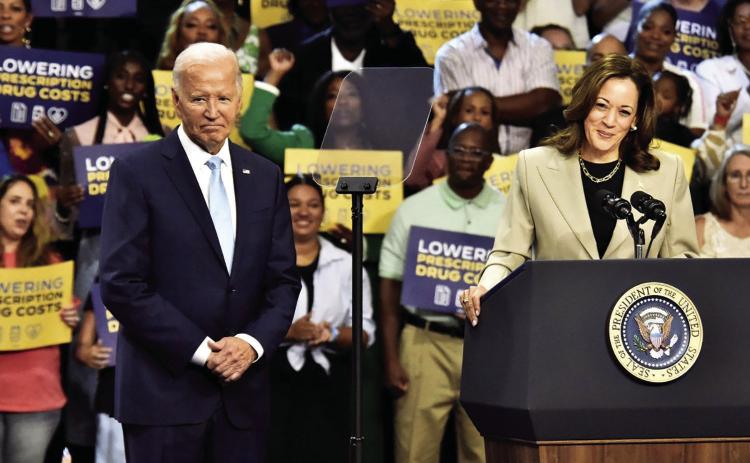 **FILE** Vice President Kamala Harris (pictured here at an event in Prince George’s County, Maryland, on Aug. 15) made a surprise appearance on the opening night of the Democratic National Convention on Aug. 19, thanking President Joe Biden for his leadership. (Robert R. Roberts/The Washington Informer)