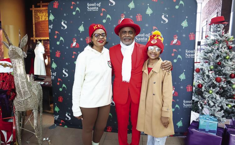 The Prospect KC Executive Director Shanita McAffee-Bryant, Tucker Lott, The Soul of Santa Founder, Jorja Bryant. Photo/The Prospect KC