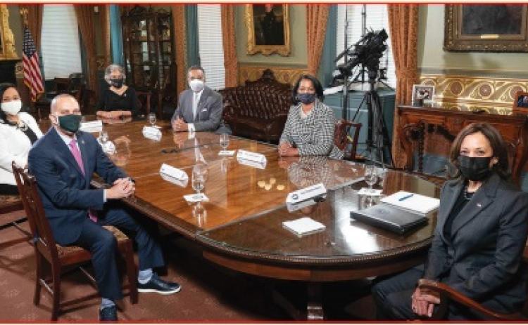 REP. CLEAVER, OTHER CBC MEMBERS MEET AT WHITE HOUSE WITH V.P. HARRIS—U.S
