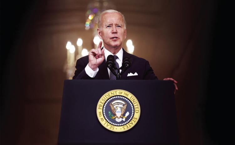 President Joe Biden will direct U.S. Secretary of Health and Human Services Xavier Becerra and Attorney General Merrick Garland to review how marijuana is classified under federal law as a Schedule I drug, the Drug Enforcement Agency’s most dangerous classification that includes substances like heroin and LSD photo/Kevin Dietsch/Getty Images.