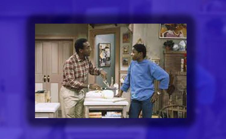 Bill Crosby and Malcolm-Jamal Warner on The Cosby Show