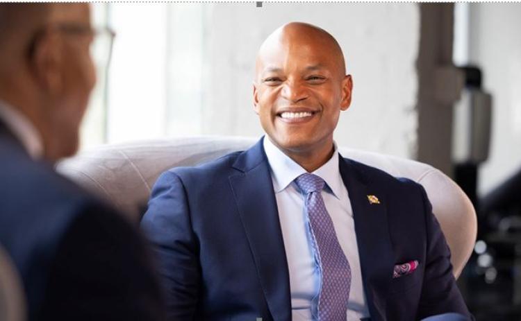 Dr. Benjamin F. Chavis Jr. (left) interviews Wes Moore, Governor of Maryland. Photo courtesy Events DC.