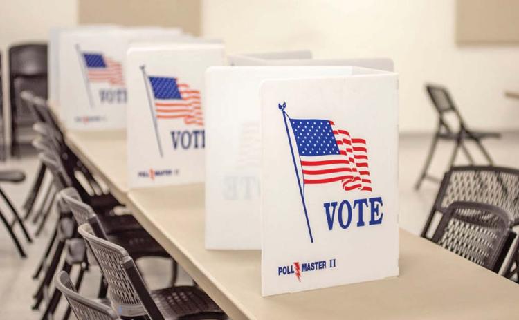 A polling location in Jeff erson City (Annelise Hanshaw/Missouri Independent)