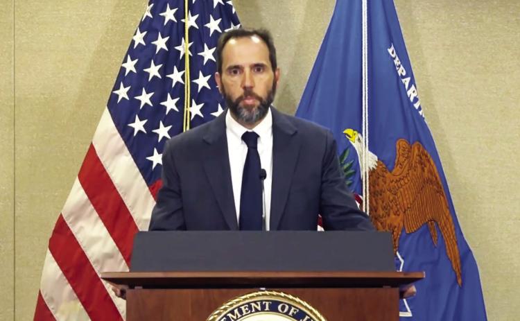 Special counsel Jack Smith provided new details about former President Donald Trump’s behindthe- scenes maneuvers to subvert the 2020 election. (Courtesy of the Department of Justice)
