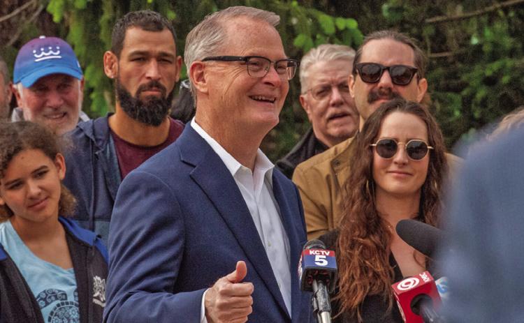 Adam Hamilton, who serves as senior pastor of a United Methodist Church in Johnson County, raised more than $1 million since announcing his bid for the U.S. Senate on April 30. Eight other Democrats are declared candidates for U.S. Senate in addition to incumbent U.S. Sen. Roger Marshall, R-Kansas (Photo by Anna Kaminski/Kansas Refl ector)