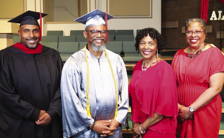 Four 2023 Carver graduates are from left: Shawn D. Moore, Lawrence E. Smith, Jr., Annetta C. Ford, and Sharon N. Jefferson.