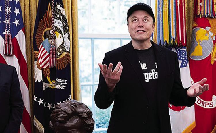 President Donald Trump participates in a press conference with departing DOGE adviser Elon Musk, Friday, May 30, 2025, in the Oval Office. ( Official White House Photo by Molly Riley) (Wikimedia Commons / Photo by The White House)