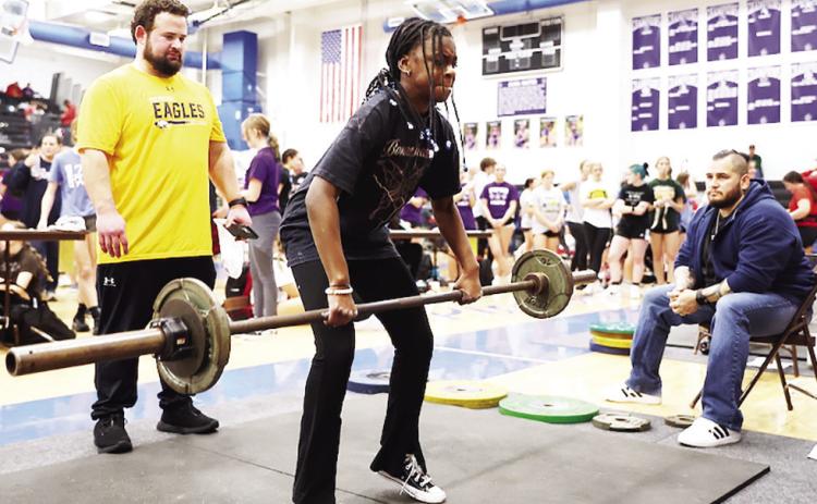 Ruskin High School Weightlifting student