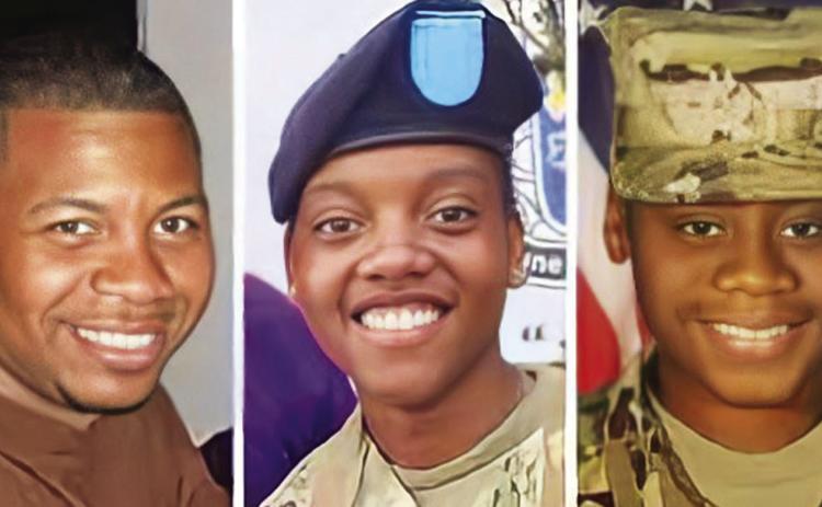 Sgt. William Jerome Rivers, 46, of Carrollton, Georgia; Spc. Breonna Alexsondria Moffett, 23, of Savannah, Georgia; and Spc. Kennedy Ladon Sanders, 24, of Waycross, Georgia.
